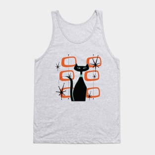 Retro Cat Sitting in front of MCM Artwork Tank Top